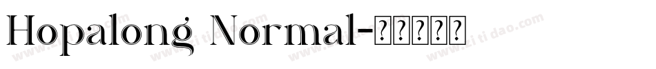 Hopalong Normal字体转换